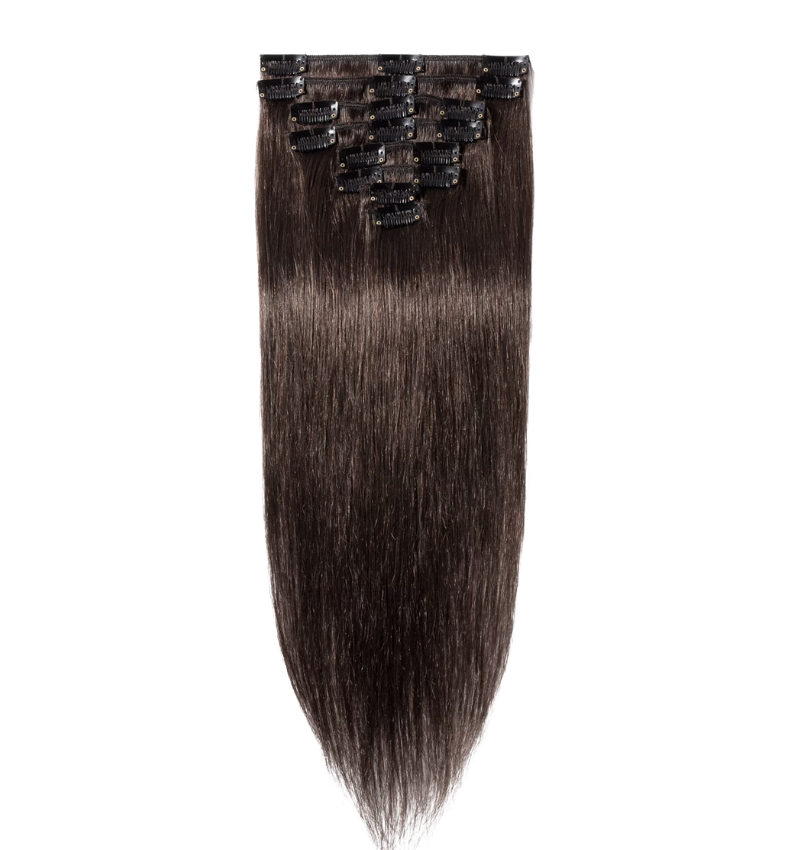 Extensions Clip – Noir & Châtain Foncé